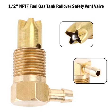 Buy Mad Hornets TEMCO 1/2 NPTF Fuel Gas Tank Rollover Safety Vent Valve ...