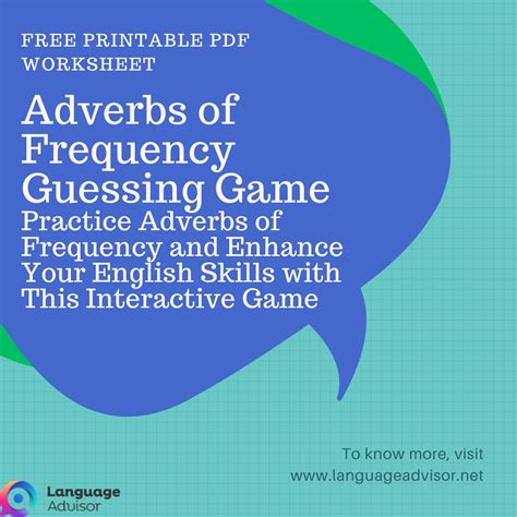 Adverbs of Frequency Guessing Game - Language Advisor