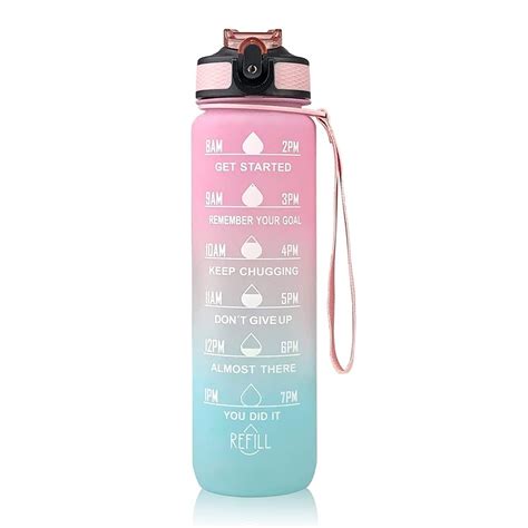 LIQUAZO Plastic Motivational Water Bottle 1 Litre Sipper Bottle For ...