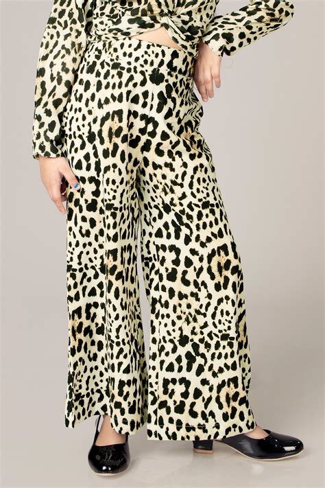Leopard Print High Rise Parallel Trouser For Girls – neofaa.com
