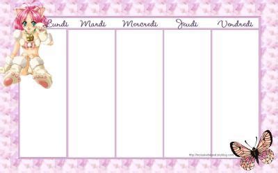 Emploi Du Temps Editable HTML/JavaScript 的图像结果