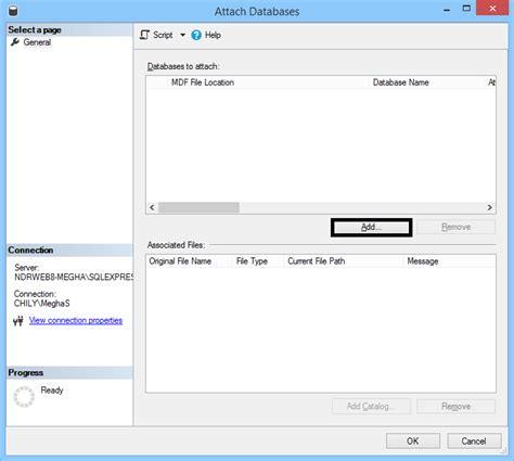 Image result for How to Open Running File of MDF in SQL