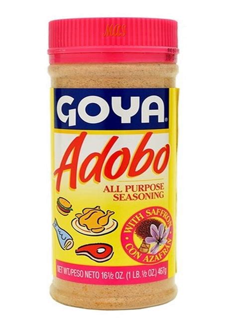 GOYA Adobo All Purpose Seasoning with Saffron, 16.5oz, Garlic, Oregano ...