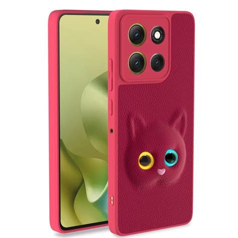 Pikkme Back Cover for Motorola Moto G86 Power 5G | Cute Cat Leather ...