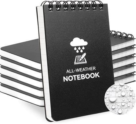 Amazon.com : 6 Pack Waterproof Notebook, 3 x 5 Pocket Notepad, All ...