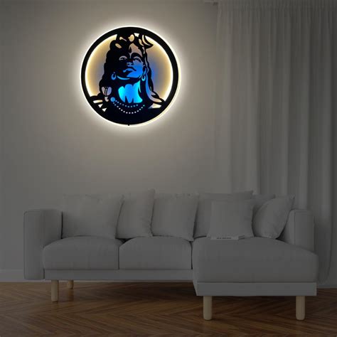 Adiyogi Shiv Ji LED Wall Decor Light | Spiritual Home Decor