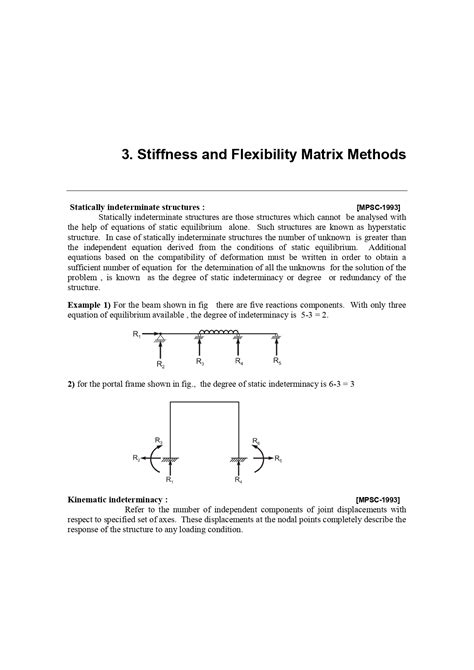 Image result for Flexibility Matrix Method for Frames