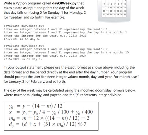 Ol DayOfWeek Enumeration for Days Python 的图像结果