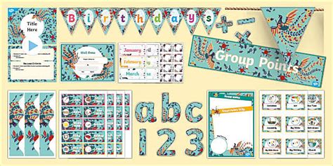 Cendrawasih Batik Bird Classroom Setup Pack (teacher made)