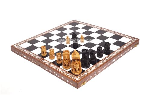 Paramount Dealz Personalized Chess Board Game Set - 18" Wooden Chess B