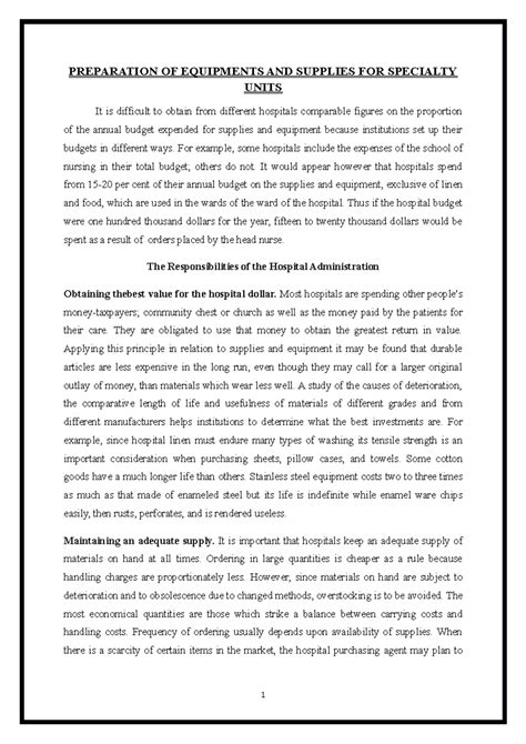 8. list of equipment & supplies - PREPARATION OF EQUIPMENTS AND ...