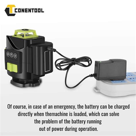 CONENTOOL 4D Cross Line Laser Level | Green Beam Self-Leveling Lasers