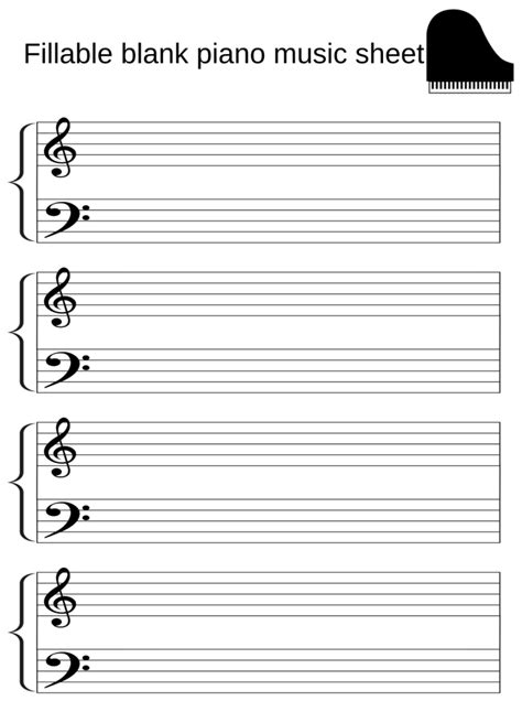 Free Printable Blank Music Sheets For Piano