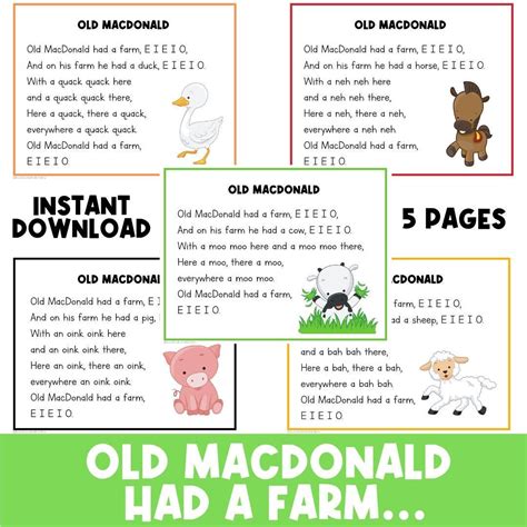 Old Macdonald Had a Farm | Toddler and Preschool Activities | File ...