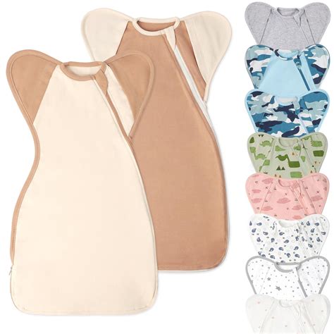 Amazon.com: Newborn Baby Swaddle Blanket Sleep Sack 0-3 Months, Arms Up ...