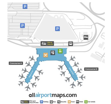 ROC Airport Map - Greater Rochester International Airport Terminal Maps ...