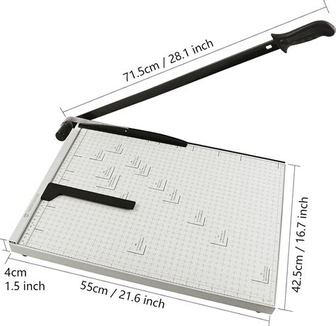 Buy Paper Cutter B3 Stack Paper Trimmer Guillotine 21” Cutting Length ...