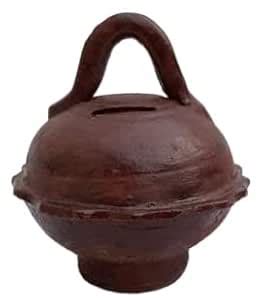 Mii Art Handmade Mitti Gullak | Clay Piggy Bank for Kids & Adults ...