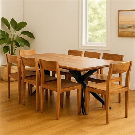 8 Seater Dining Table - Acacia Wood 8 Seater Dining Table By Stories ...