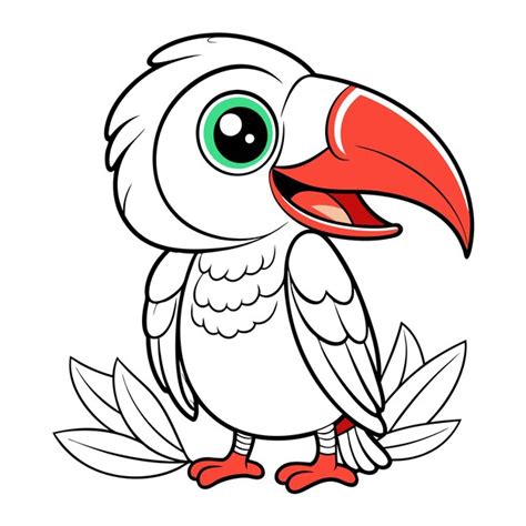 Image result for Simple Parrot Cartoon Drawing