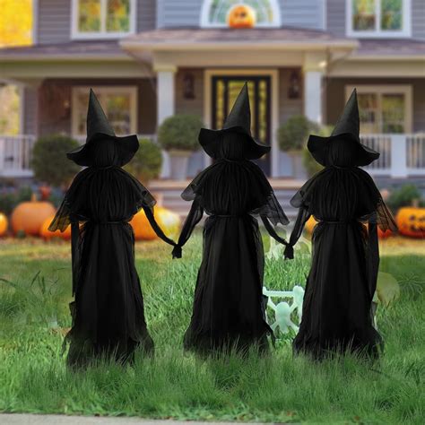 Amazon.com: Halloween Decorations Outdoor - 3 Witches Holding Hands ...
