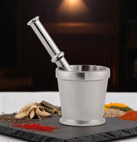BIZOLO Stainless steel Heavy Mortar And Pestle Set BZ212 Stainless ...