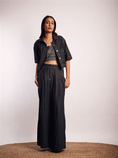 GREY BOX PLEAT PANT | DIKSHA KHANNA