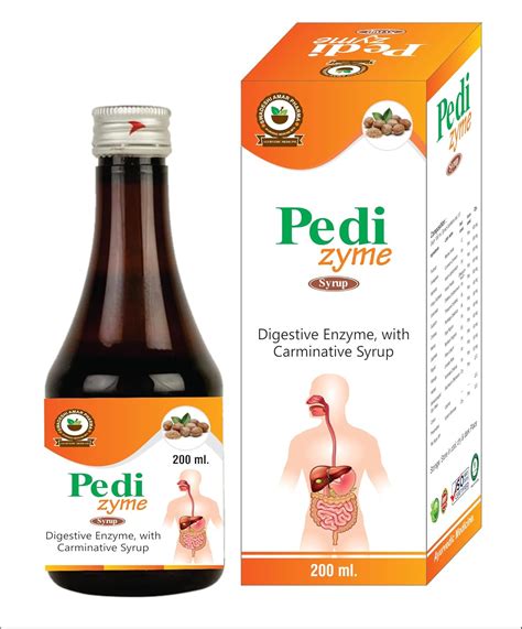 Buy Pedizyme Digestive Enzyme, with Carminative Syrup, 200 ml. Online ...