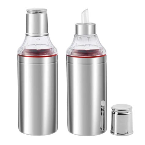 Escrow Stainless Steel Oil Bottle/Dispenser 1 Litre for Kitchen with ...