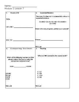 Image result for Eureka Math 5th Grade Module 1 Lesson 7