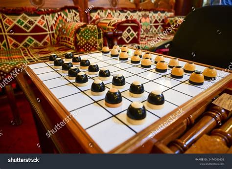 Dama Traditional Qatari Arabic Board Game Stock Photo 2476080951 ...