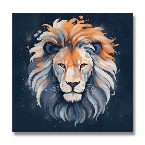Gorgeous Lion Face Art in Grey- Lion Painting – CRAFTICO