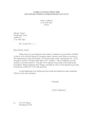 Fillable Online Sample Stock Transfer Authorization Letter Fax Email ...