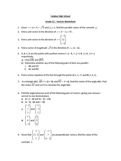 Image result for Vectro Algebra Grade 12
