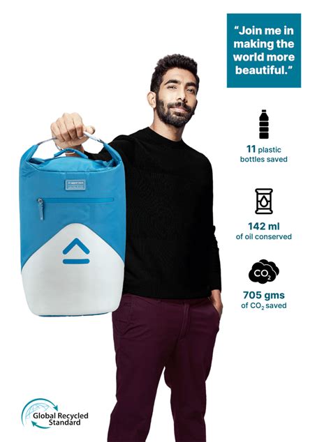 Eco-friendly Bucket Sky Blue Backpack For Women
