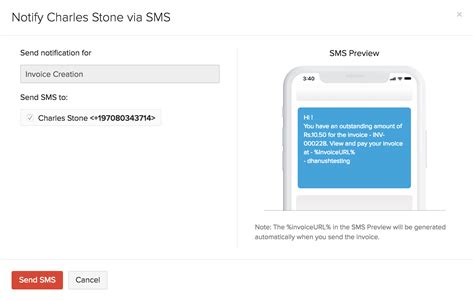 SMS Notifications | Help | Zoho Books