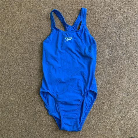 🌸 electric blue speedo one piece swimsuit 🏰 worn... - Depop