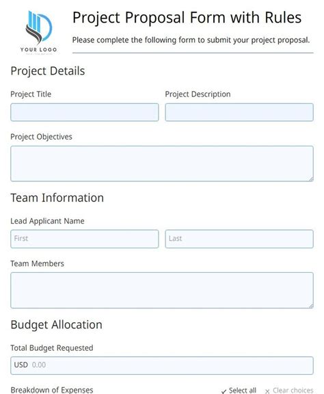 Project Proposal Form 的图像结果