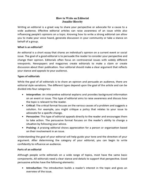 Image result for How to Editorial