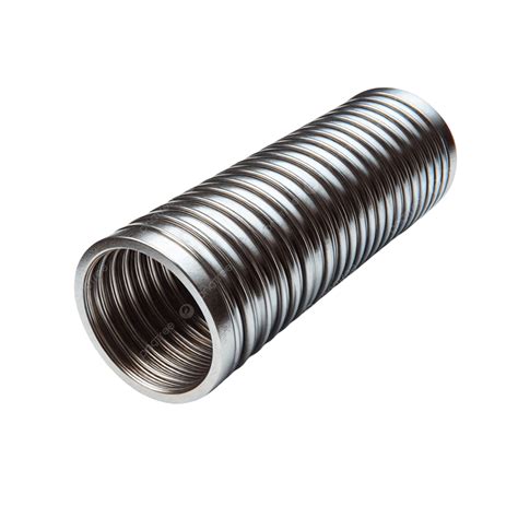 Shiny Metal Spiral Spring Cylindrical In Shape With Evenly Spaced ...