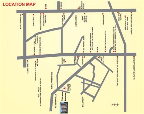 Dhiraan Avenue Location Map | Kanakapura Road, Bangalore