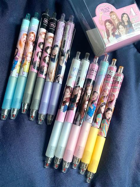 Cursive Letter_ly Cute Creative Blackpink Pen Set of 12 Gel Pen Manga ...