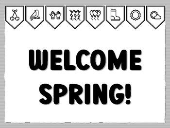 WELCOME SPRING! Spring Bulletin Board Kit, Ready to print school ...
