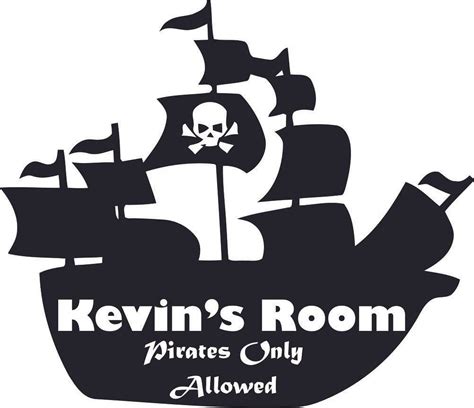 Pirate Only Allowed Personalized Name Custom Names Pirate Ship Wall ...