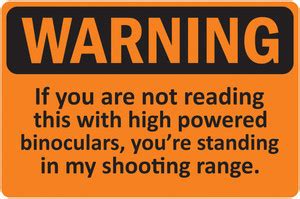 Inephos 'Warning shooting range' Humor Poster Paper Print - Humor ...