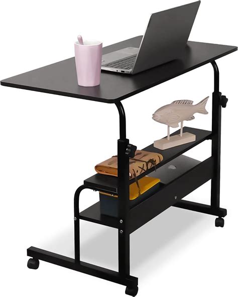 Buy Echaprey Overbed Table with Wheels Adjustable Height Overbed ...