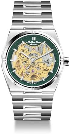 Buy Mathey-Tissot Swiss Made Zeus Skeleton Stainless Steel Green Dial ...