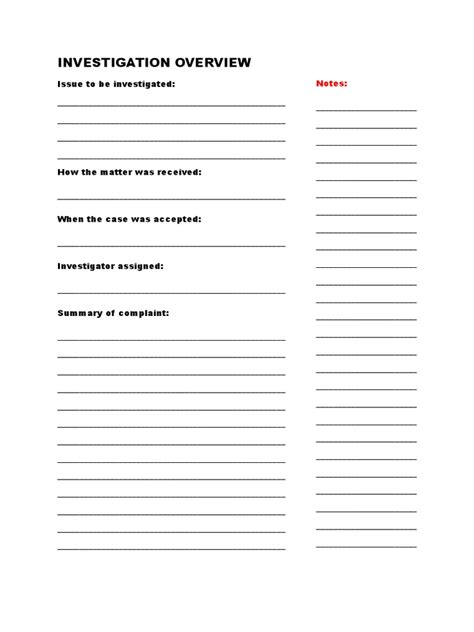 Investigation Plan Template | PDF | Social Institutions | Social Science