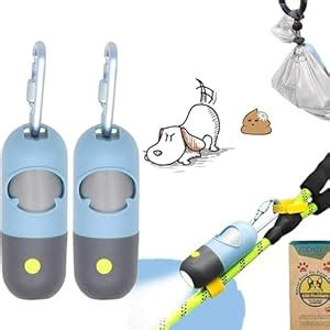 Dog Poop Waste Bags Holder with LED Flashlight|Cute Doggie Poo Bags ...
