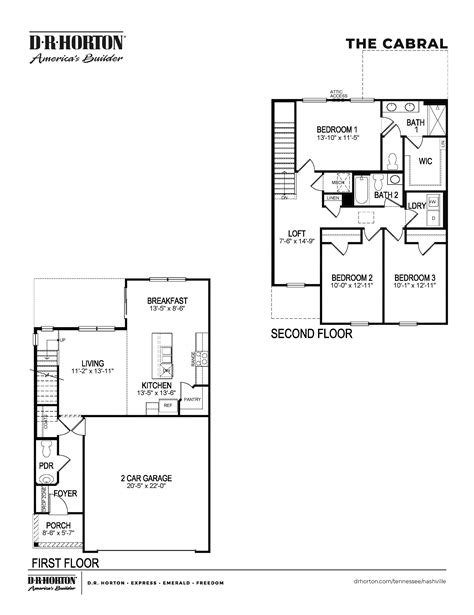 Floor Plan in Paddington Place | Baxter, TN | D.R. Horton